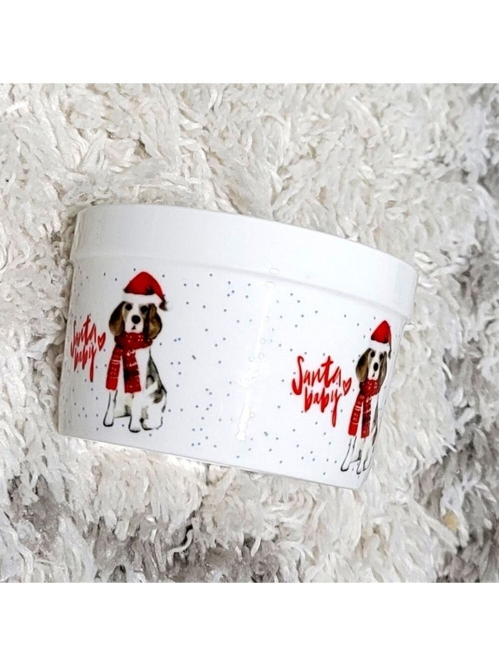 Ciroa Ramekin Bowl Puppy Christmas Holiday Dip Snack Bowl